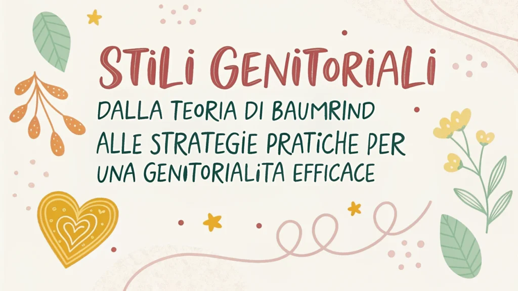 Stili genitoriali dalla teoria di baumrind alle s