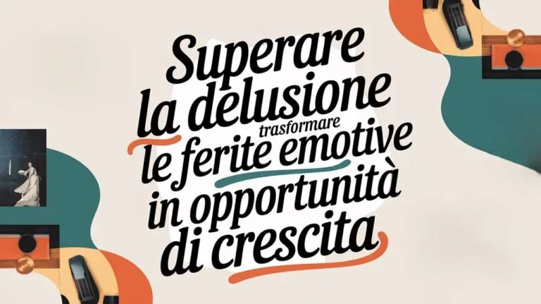 Superare la delusione trasformare le ferite emotive in opportunitò di crescita