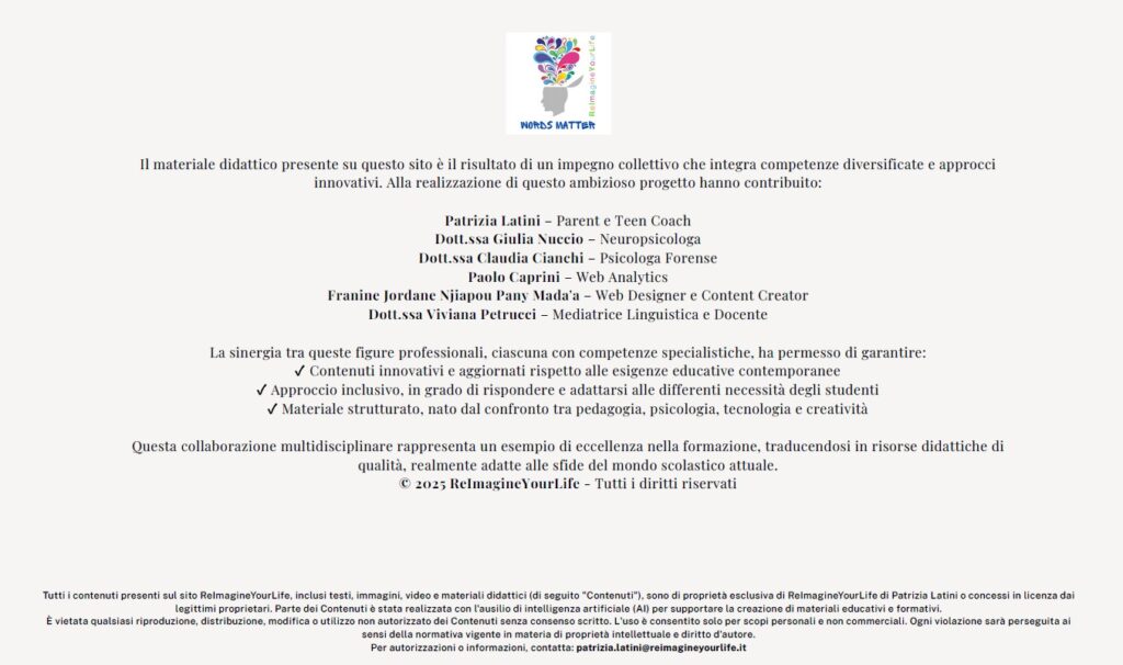 Disclaimer reimagine scuole