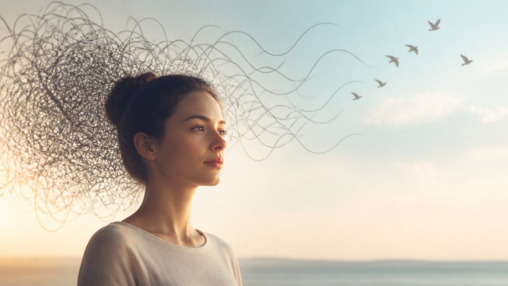 La stessa donna allontana lo sguardo dalla finestra mentre il pensiero ricorrente continua a tornare alla mente